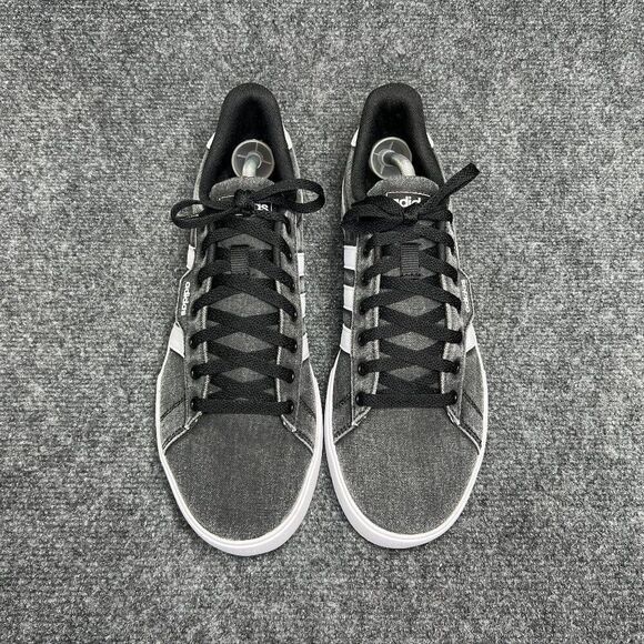 Adidas Daily 4.0 Shoes Mens 10.5 Grey Canvas Low Lace Up Retro Athletic Sneakers - Picture 3 of 11